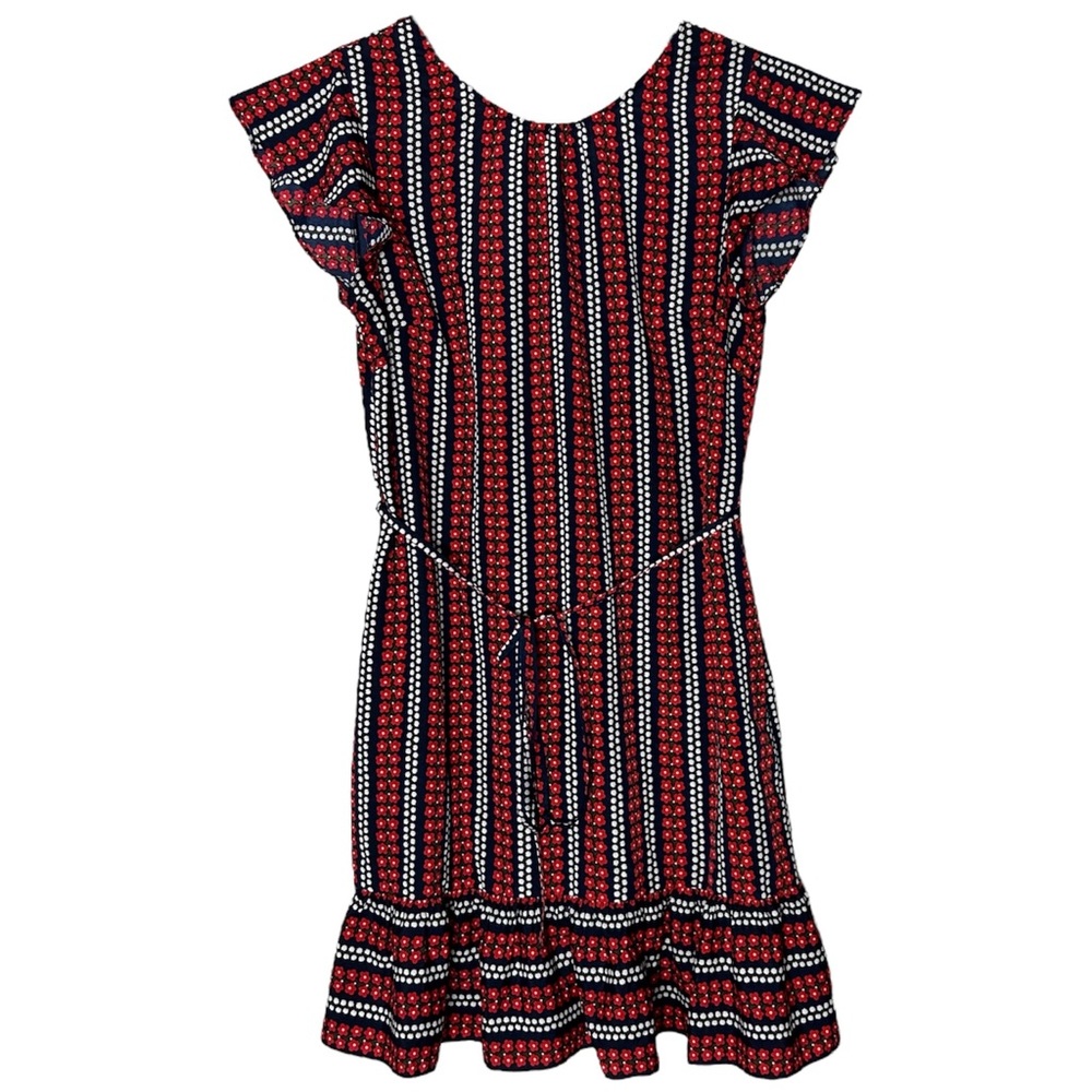 Boden Striped Ruffle Sleeve Dress